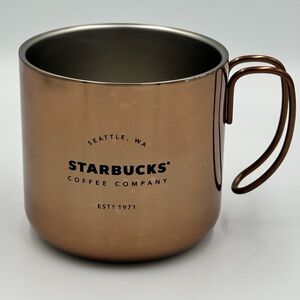 Starbucks Gatherings Mug Copper Metal  Camping Wire 12oz